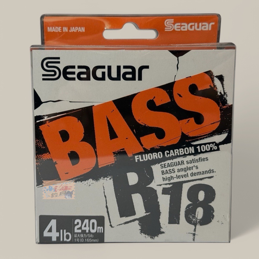 紅海釣具企業社【Seaguar】シーガー R18 BASS 240m 碳纖線 卡夢線 釣魚線 子線 日本島內線-規格圖10