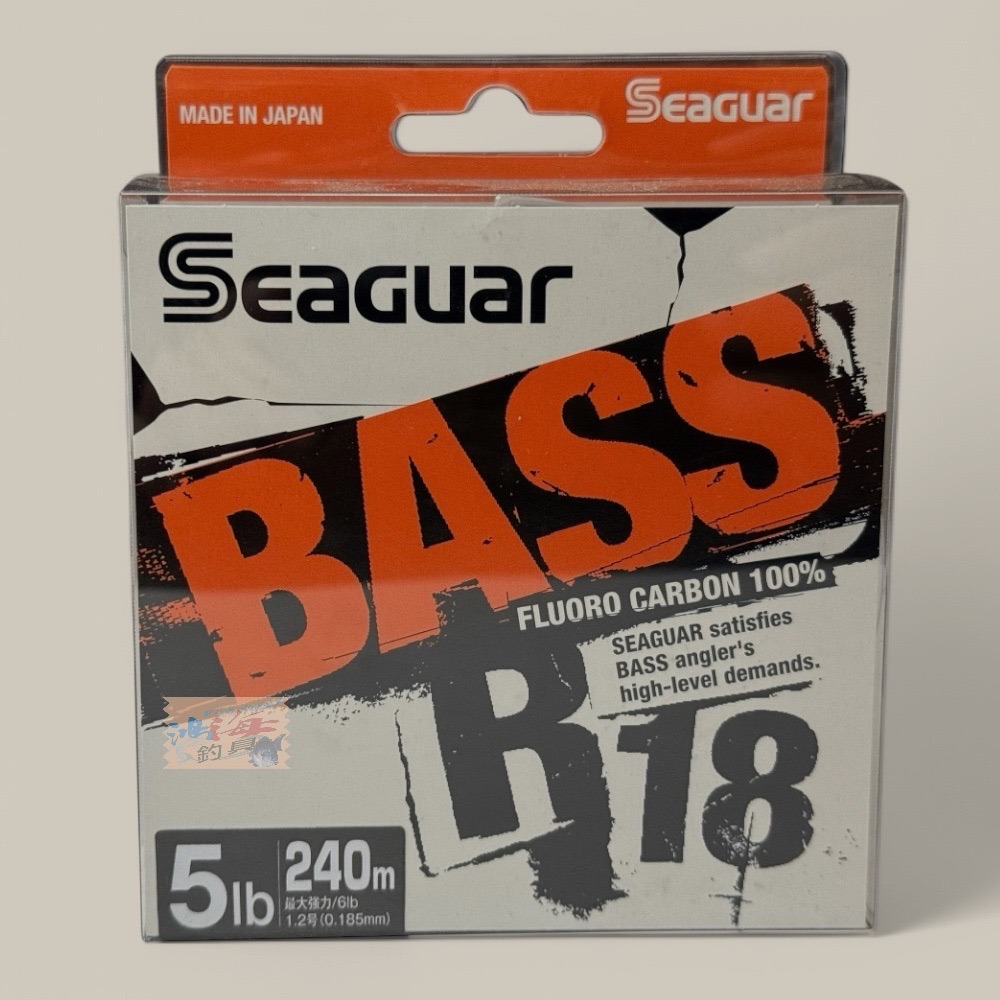 紅海釣具企業社【Seaguar】シーガー R18 BASS 240m 碳纖線 卡夢線 釣魚線 子線 日本島內線-規格圖10