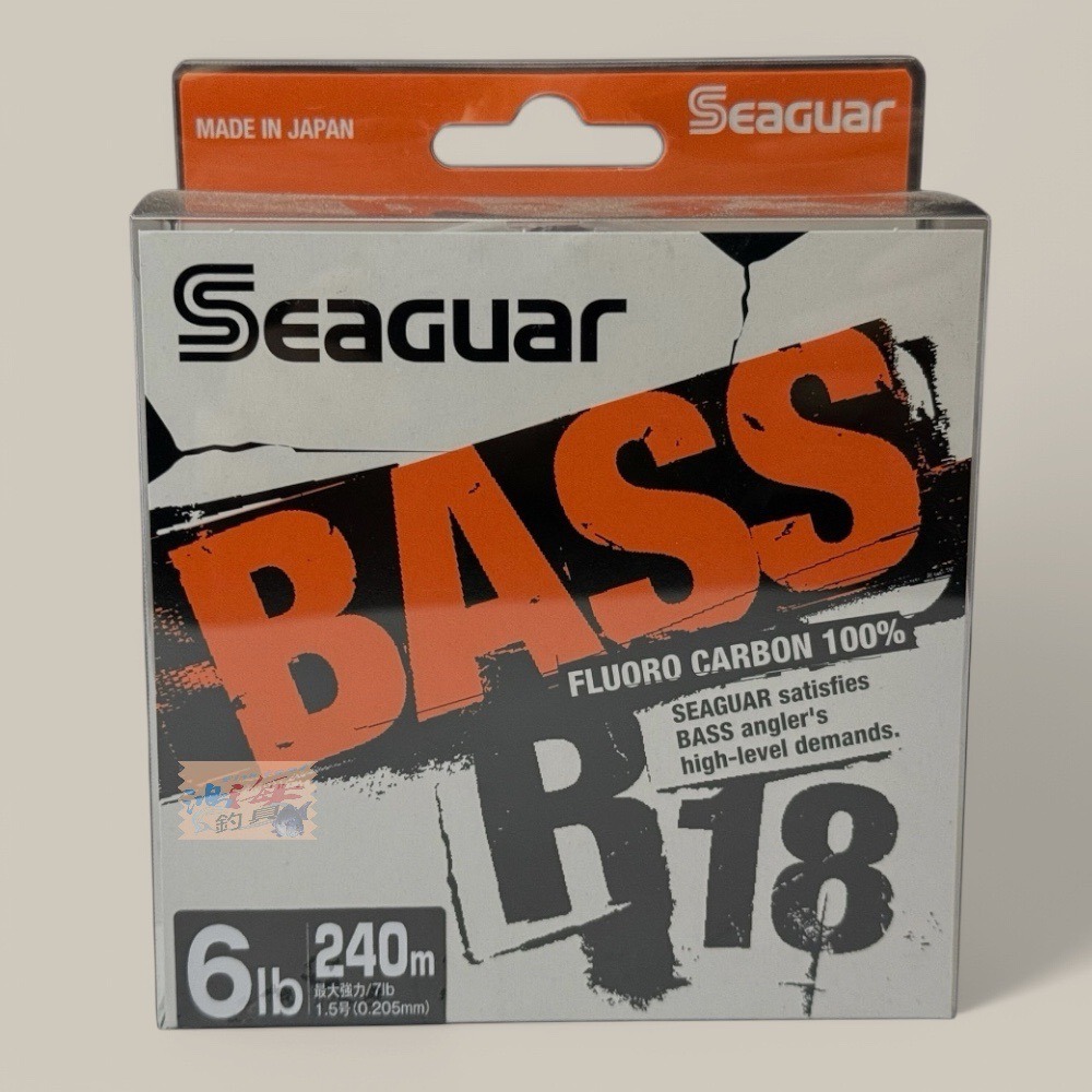 紅海釣具企業社【Seaguar】シーガー R18 BASS 240m 碳纖線 卡夢線 釣魚線 子線 日本島內線-規格圖10