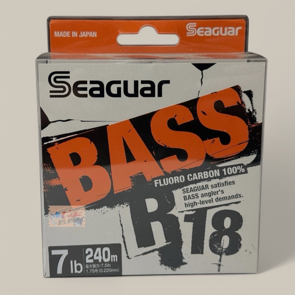 紅海釣具企業社【Seaguar】シーガー R18 BASS 240m 碳纖線 卡夢線 釣魚線 子線 日本島內線-規格圖10