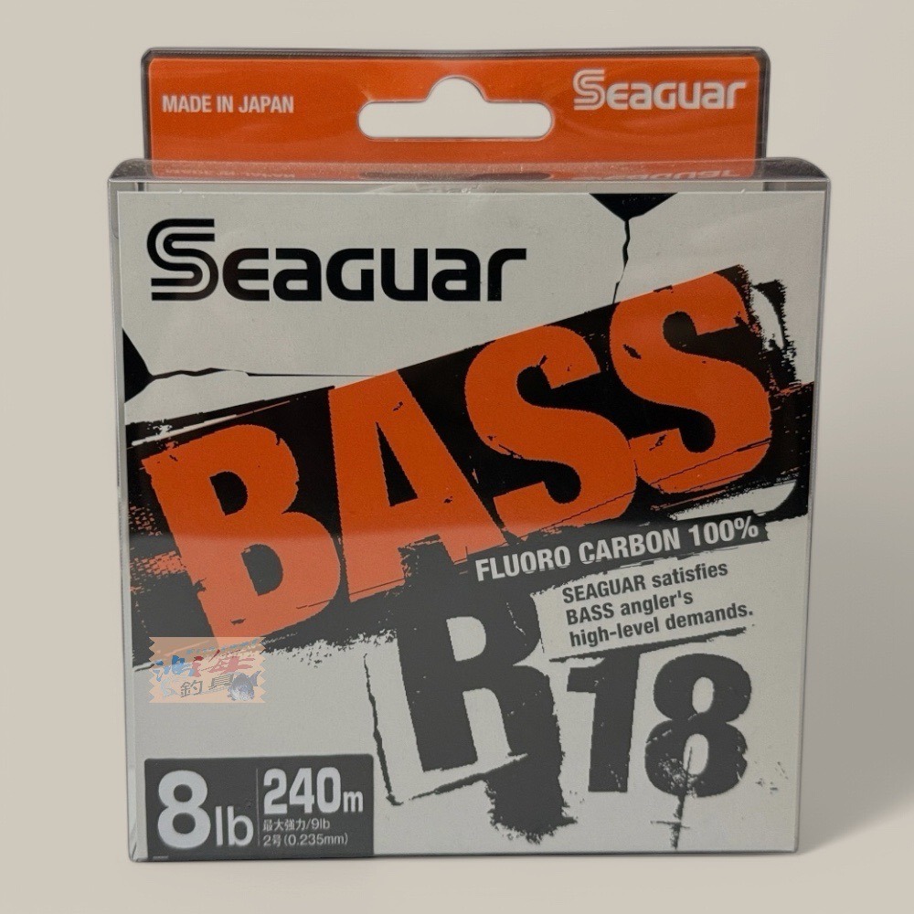 紅海釣具企業社【Seaguar】シーガー R18 BASS 240m 碳纖線 卡夢線 釣魚線 子線 日本島內線-規格圖10