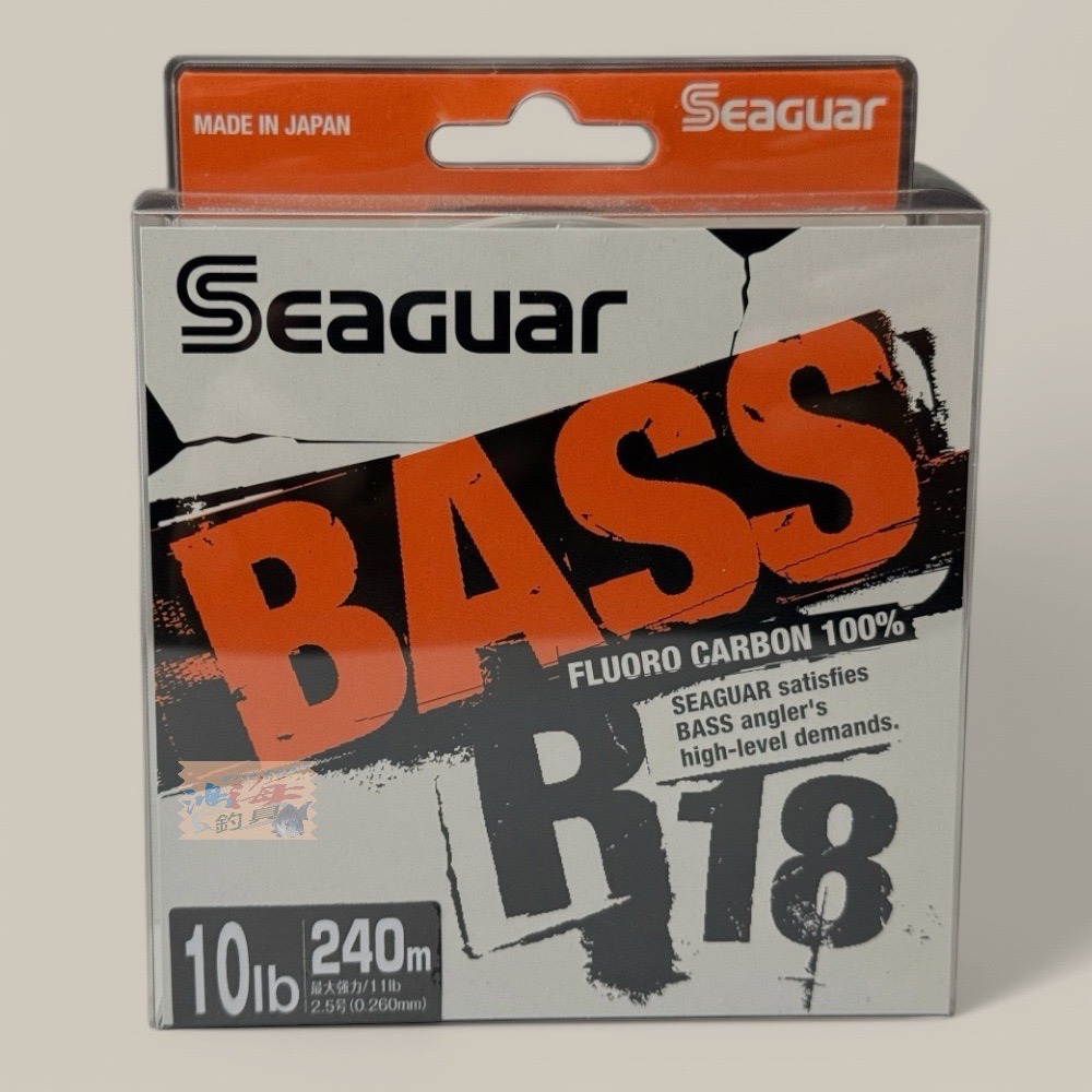 紅海釣具企業社【Seaguar】シーガー R18 BASS 240m 碳纖線 卡夢線 釣魚線 子線 日本島內線-規格圖10