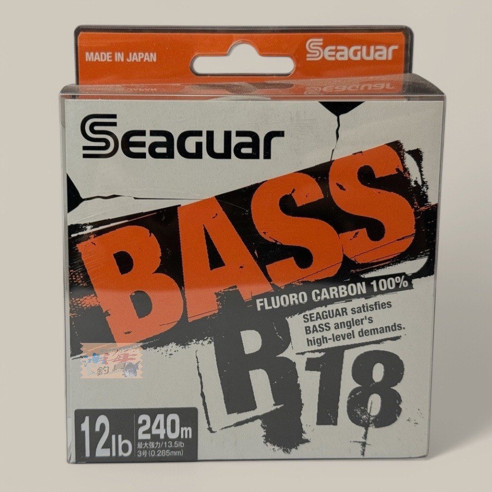 紅海釣具企業社【Seaguar】シーガー R18 BASS 240m 碳纖線 卡夢線 釣魚線 子線 日本島內線-規格圖10