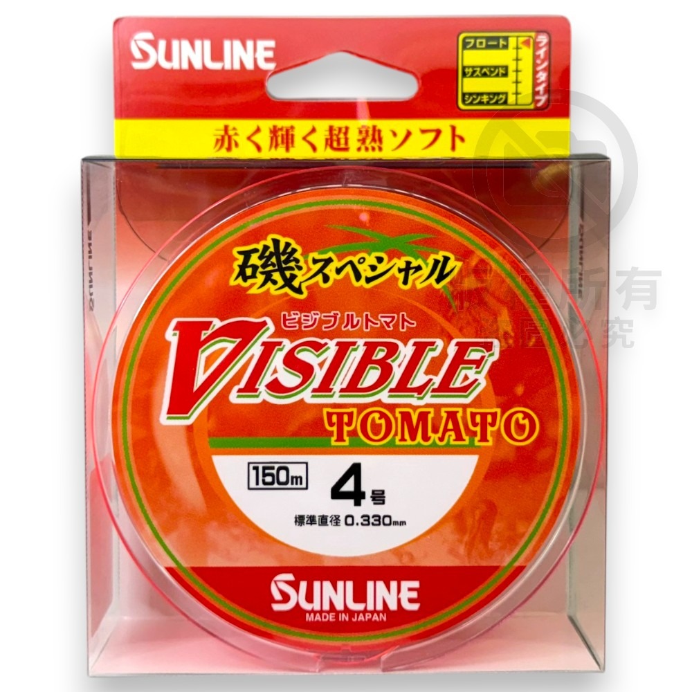 中壢鴻海釣具【SUNLINE】磯スペシャル　ビジブルトマトVISIBLE TOMATO 150M 磯釣母線(橘紅) 浮水-規格圖10