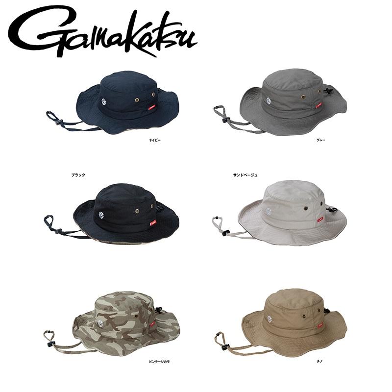 中壢鴻海釣具《gamakatsu》LE-9004 可折式遮陽帽 漁夫帽 釣魚帽-細節圖2