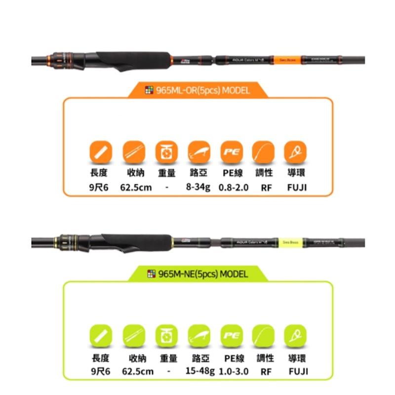 (紅海釣具企業社)《ABU》AQUA COLORS 多節海鱸旅竿 ACMSBS 路亞竿 並繼路亞 偷跑竿-細節圖4