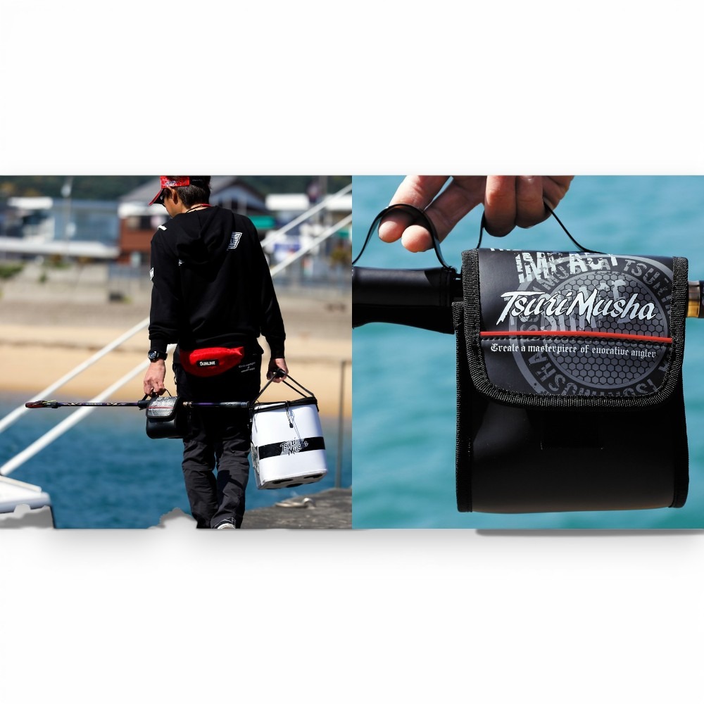 中壢紅海釣具【TSuriMusha】釣武者 捲線器保護套 置物袋 21年款-細節圖3