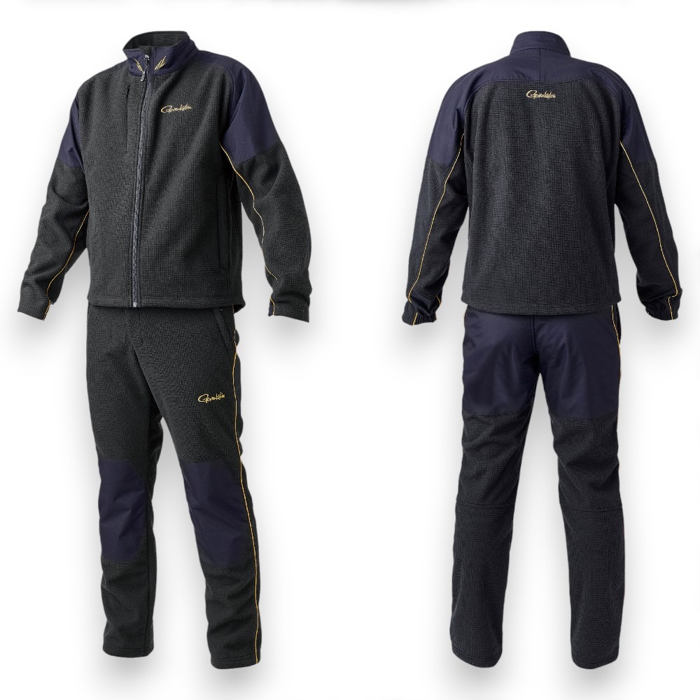 中壢紅海釣具【gamakatsu】GM-3798 黑色x金色全天候四件式釣魚套裝 GM3798雨衣套裝(25年秋冬款)-細節圖4