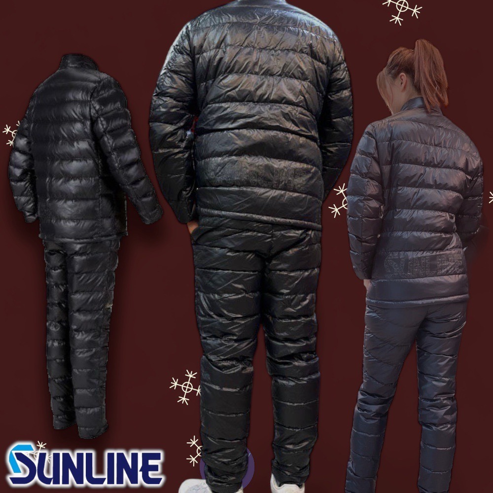 中壢鴻海釣具【SUNLINE】SUW-04505 黑色羽絨套裝 釣魚套裝  (21年秋冬款)-細節圖3