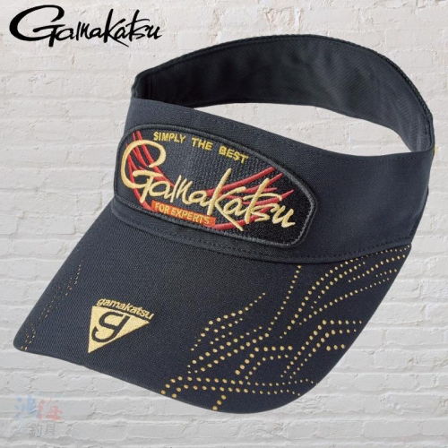 (中壢鴻海釣具)《gamakatsu》GM-9887 半網遮陽帽 空頂帽 釣魚帽 帽子 戶外帽