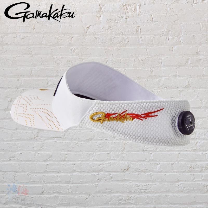 (中壢鴻海釣具)《gamakatsu》GM-9887 半網遮陽帽 空頂帽 釣魚帽 帽子 戶外帽-細節圖3