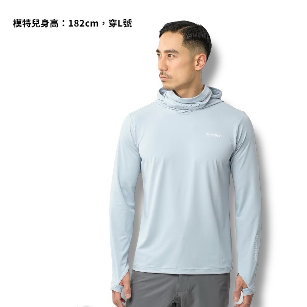 中壢鴻海釣具 【SHIMANO】 SH-060Y 海軍藍防曬連帽長袖衫 (25年春夏款)-細節圖7