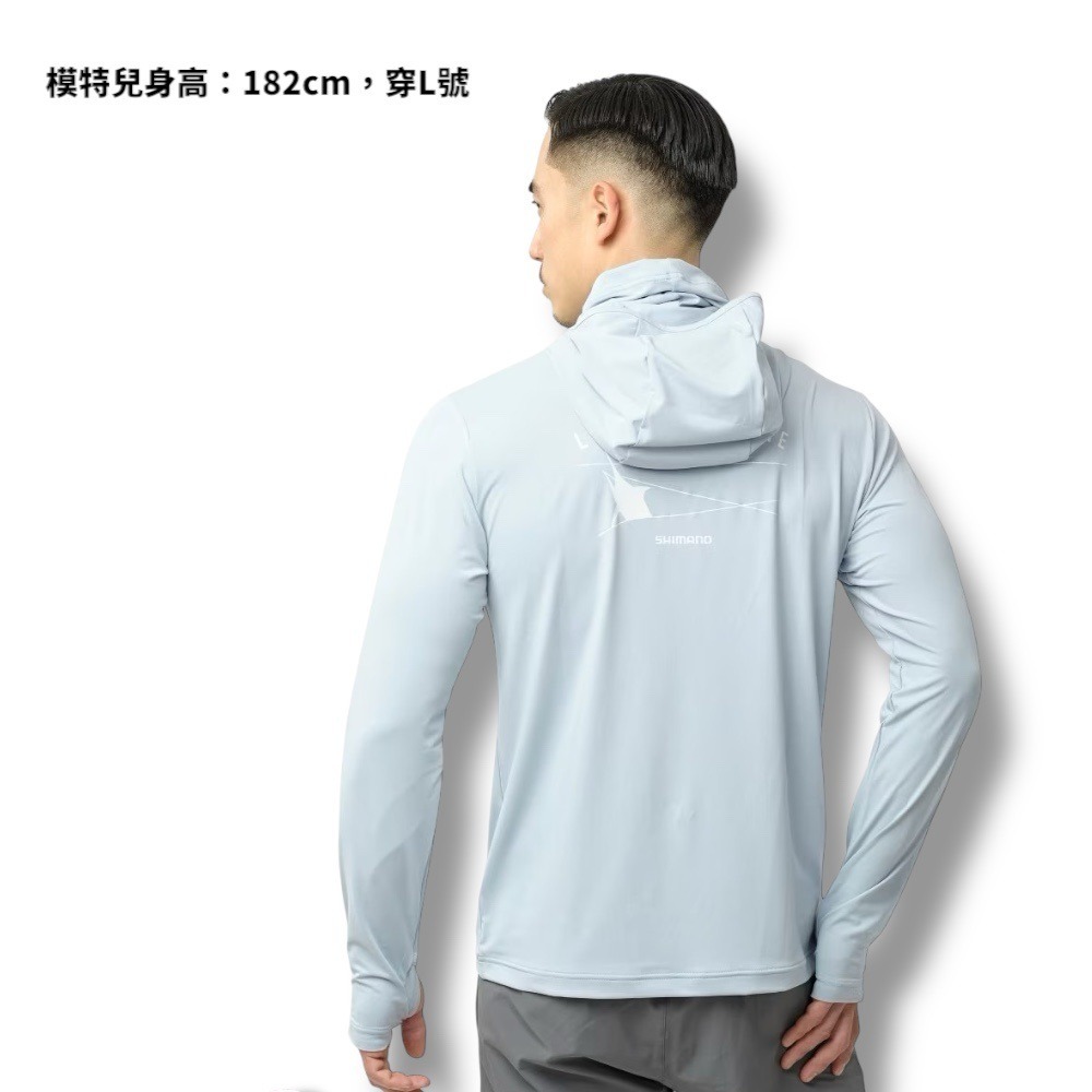中壢鴻海釣具 【SHIMANO】 SH-060Y 海軍藍防曬連帽長袖衫 (25年春夏款)-細節圖8