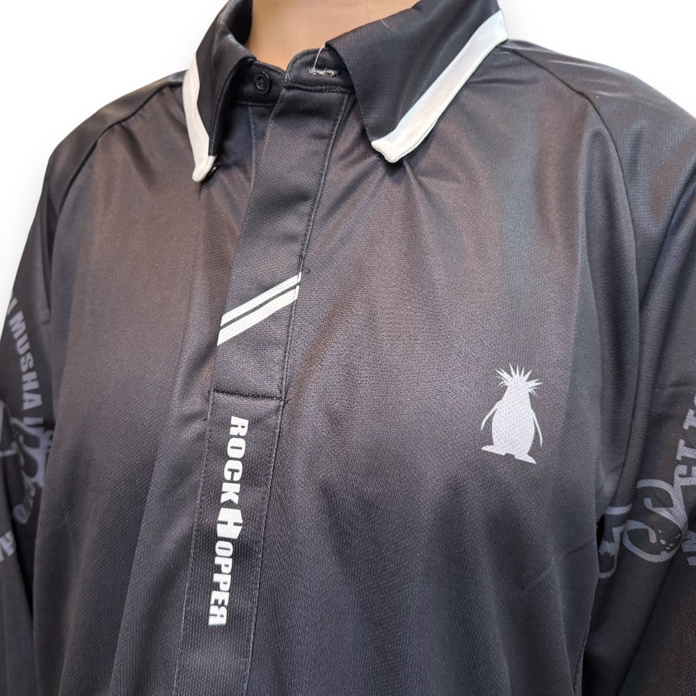 中壢紅海釣具【TSuriMusha】釣武者 ROCK HOPPER 黑色吸濕速乾 長袖釣魚衣 (25年款)-細節圖6