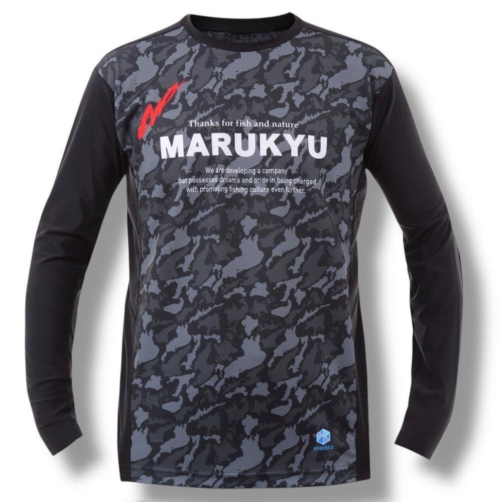紅海釣具企業社【MARUKYU】氷瀑ロングTシャツMQ-01 長袖T卹抗UV涼感排汗衣-特價出清 防曬衣-細節圖2