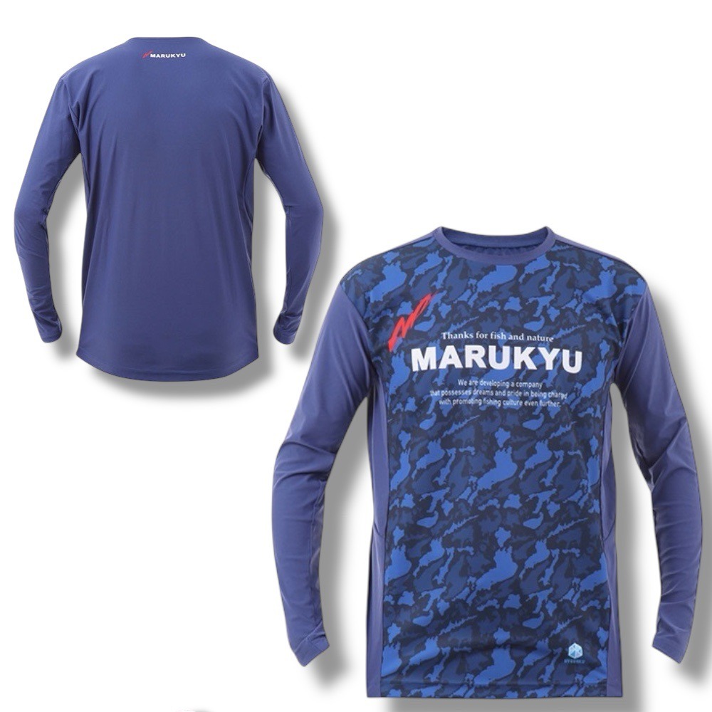 紅海釣具企業社【MARUKYU】氷瀑ロングTシャツMQ-01 長袖T卹抗UV涼感排汗衣-特價出清 防曬衣-規格圖3