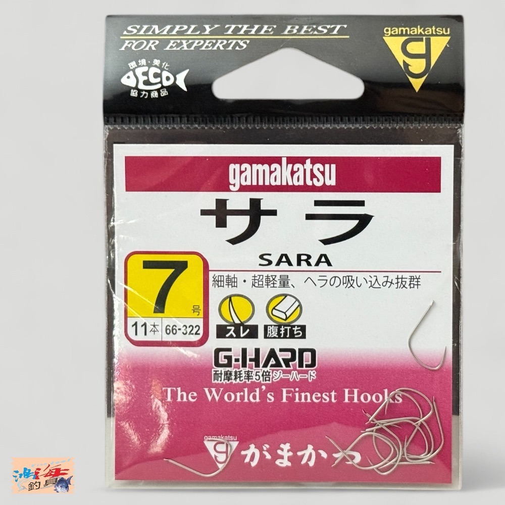 紅海釣具企業社 【gamakatsu】 SARA サ ラ薩拉鉤 日本製 釣蝦專用 蝦鈎 蝦鉤-規格圖8