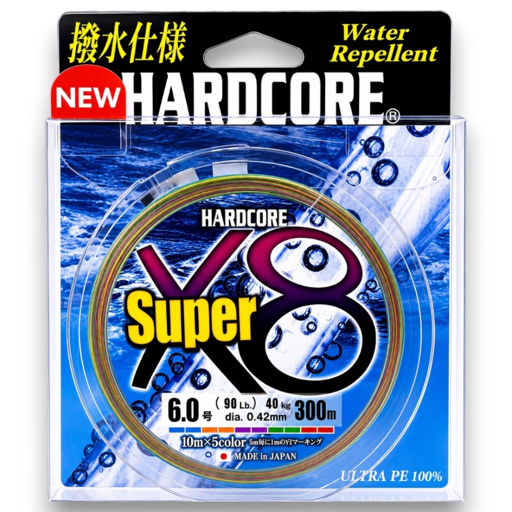 中壢紅海釣具【DUEL】HARDCORE Super X8 五色PE線 300M 撥水PE線 日本製 路亞線 船釣線-規格圖11