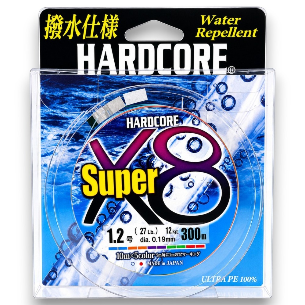 中壢紅海釣具【DUEL】HARDCORE Super X8 五色PE線 300M 撥水PE線 日本製 路亞線 船釣線-規格圖11