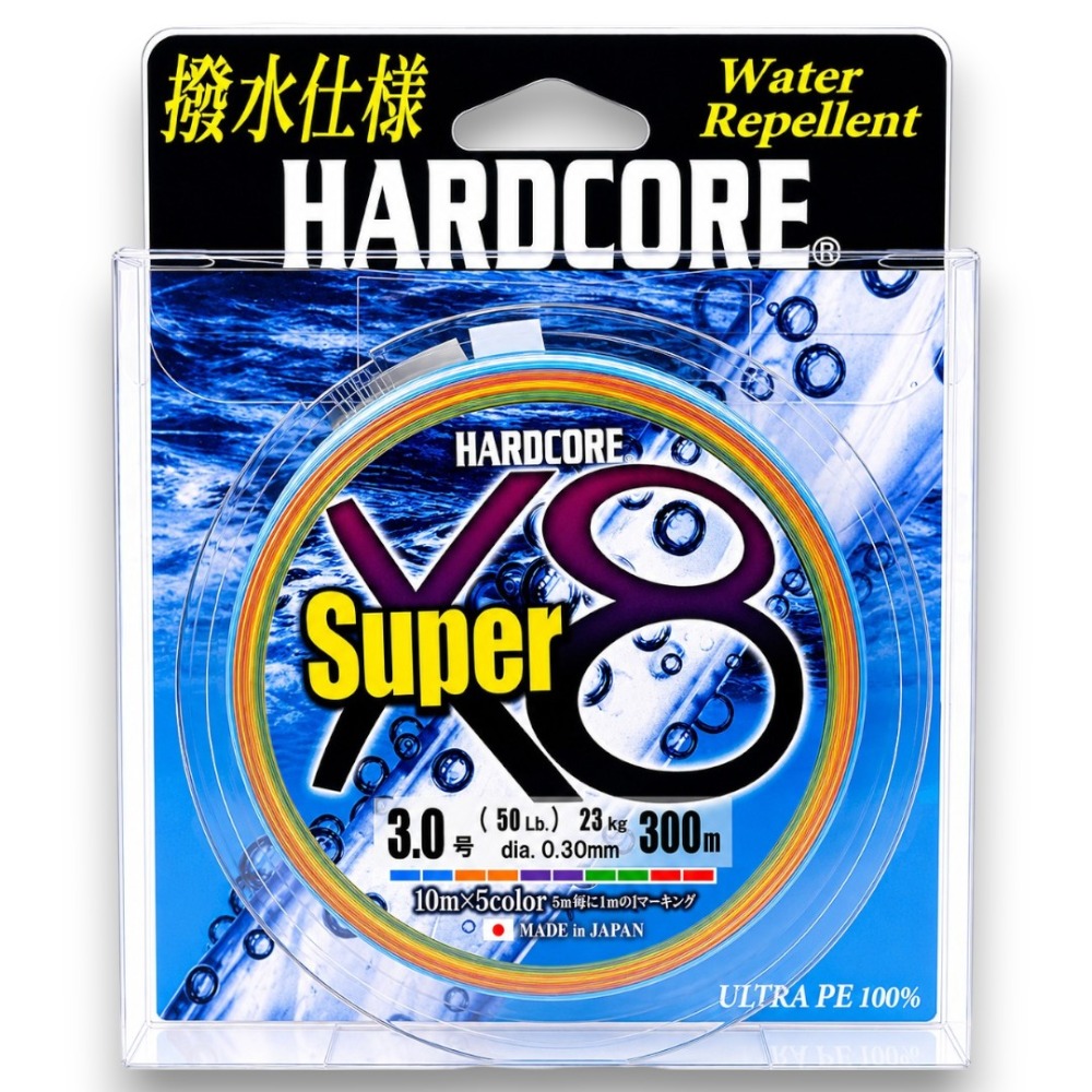 中壢紅海釣具【DUEL】HARDCORE Super X8 五色PE線 300M 撥水PE線 日本製 路亞線 船釣線-規格圖11
