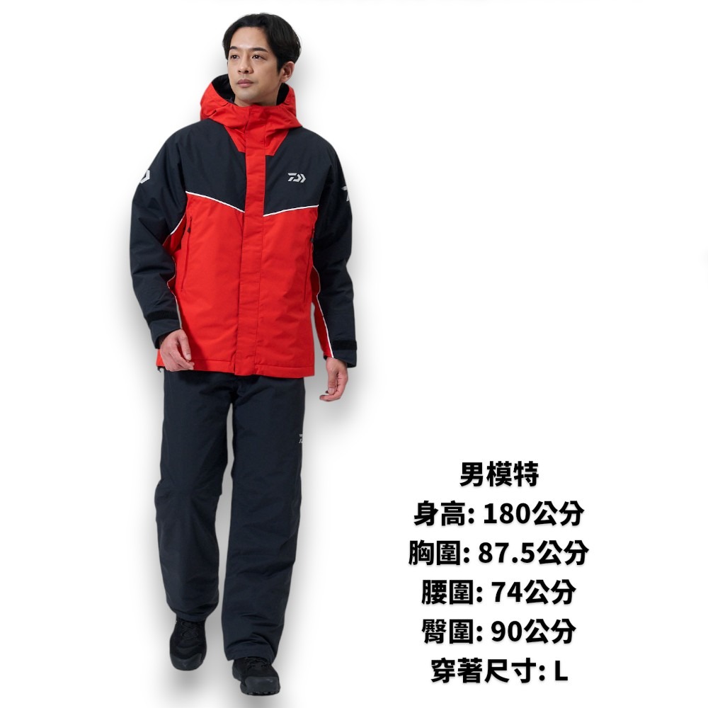 中壢紅海釣具【DAIWA】DW-3425 RAINMAX HIGH LOFT 冬季套裝 黑色保暖釣魚套裝 雨衣套裝-細節圖2