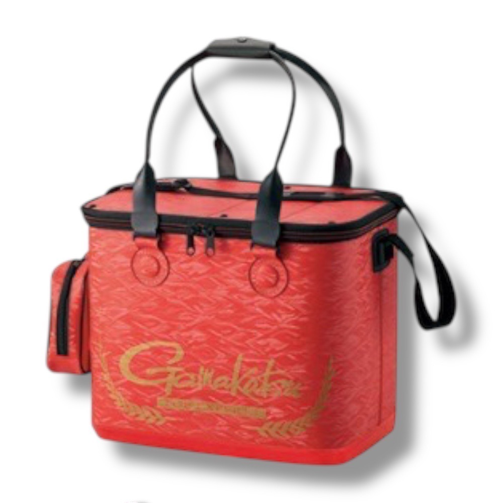 紅海釣具企業社【gamakatsu】GM-2516 紅色活魚桶#45CM  活餌袋 釣魚裝備-細節圖2