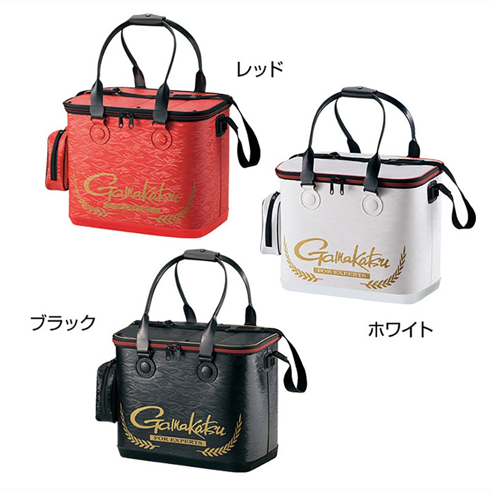 紅海釣具企業社【gamakatsu】GM-2516 紅色活魚桶#45CM  活餌袋 釣魚裝備-細節圖5