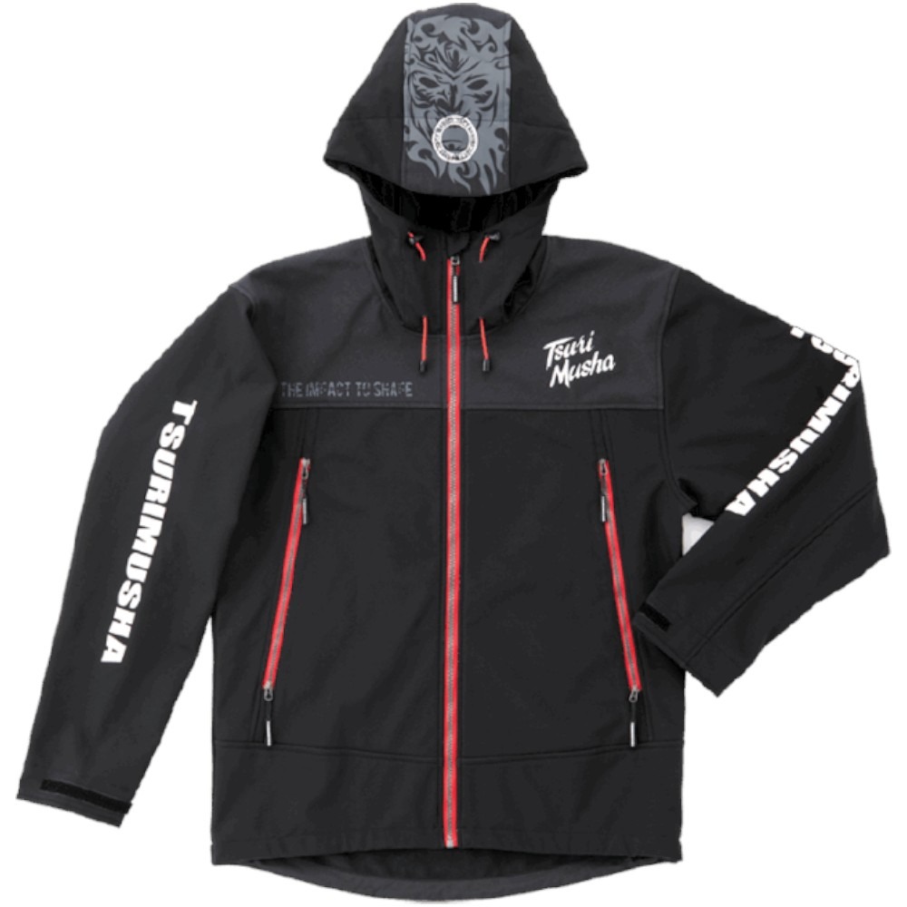 中壢紅海釣具【TSuriMusha】釣武者 TM Ver 3D彈力防風保暖黑色釣魚套裝-細節圖5