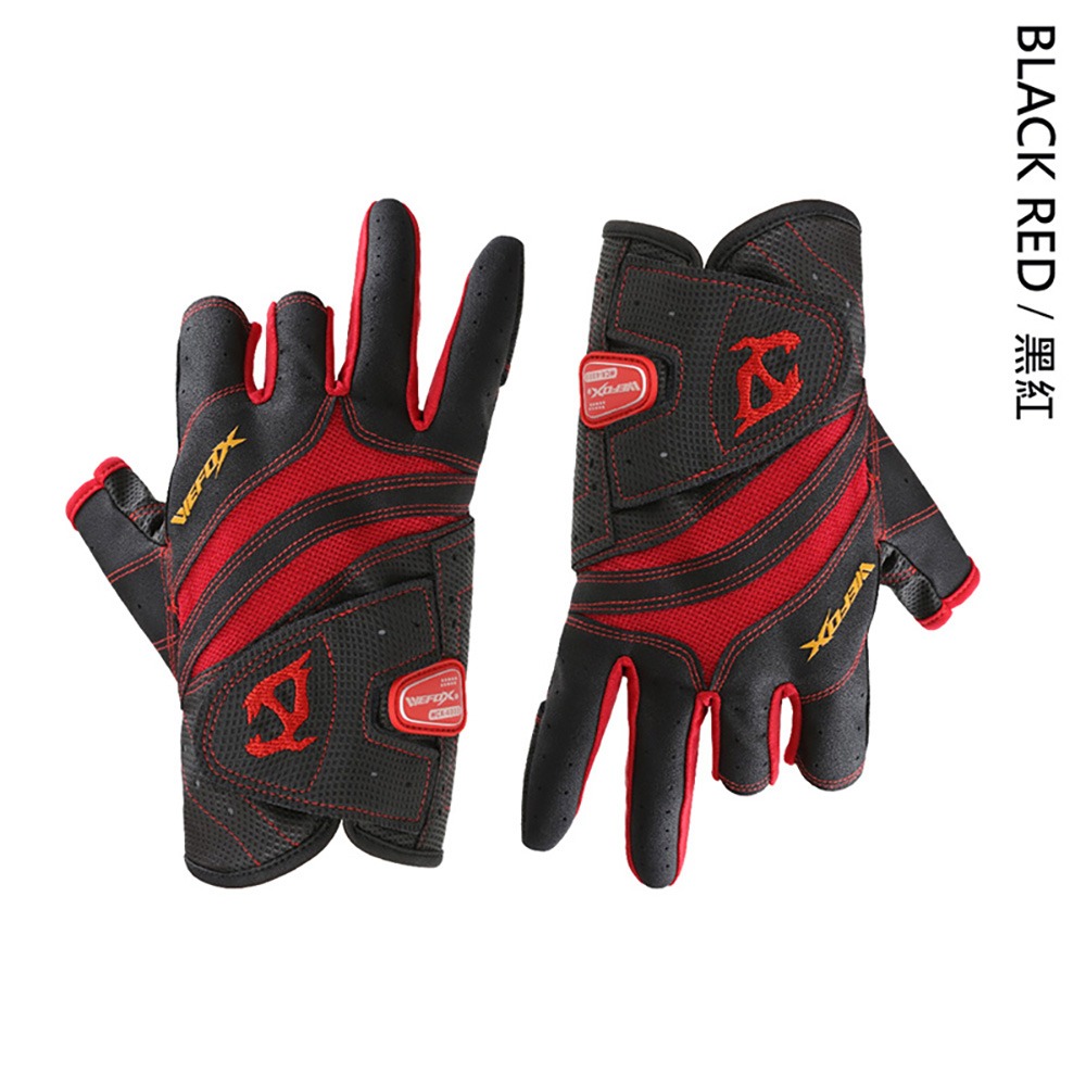 紅海釣具企業社【WEFOX】WCX-4009 斷三指手套 釣魚手套-規格圖7