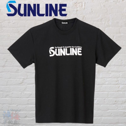 (鴻海釣具企業社 )《SUNLINE》973781 SUW-15024DT 黑色短袖T恤 短袖上衣 夏季釣魚休閒衣