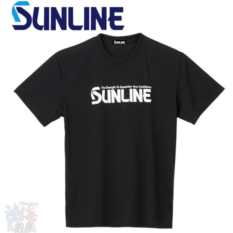 (鴻海釣具企業社 )《SUNLINE》973781 SUW-15024DT 黑色短袖T恤 短袖上衣 夏季釣魚休閒衣-細節圖2