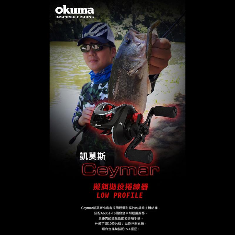 (鴻海釣具企業社 )《okuma 》Low Profile 凱莫斯Ceymar 小烏龜捲線器 路亞捲線器-細節圖4