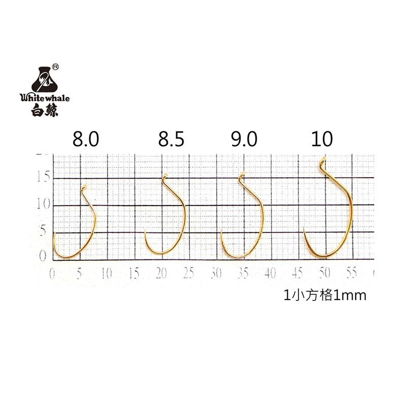 (鴻海釣具企業社 )《白鯨》(蝦鉤)管付-鈦鬼 (鈦色) 釣蝦鉤 海老鉤-細節圖4