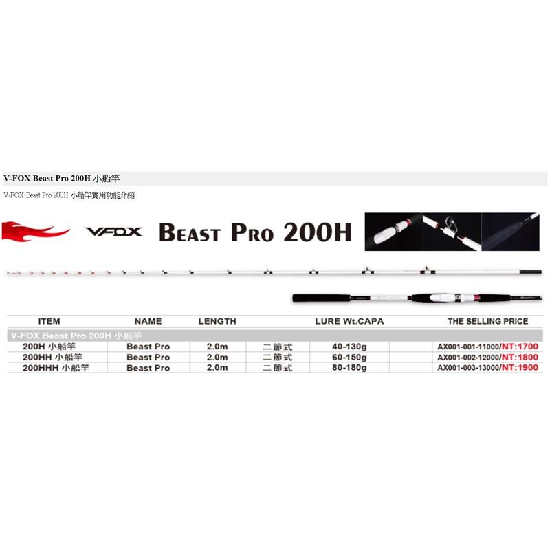 (紅海釣具企業社 )《WEFOX》Beast Pro 小船竿 200HH 200HHH  船釣 小搞搞 鐵板-細節圖2