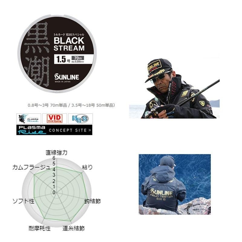 中壢鴻海釣具《SUNLINE》第2代 松田 SP BLACK STREAM 黑潮 子線 競技卡夢線70M 50M 碳素線-細節圖9