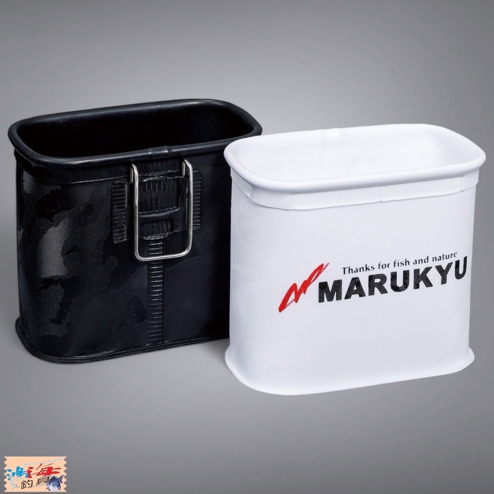 中壢鴻海釣具【MARUKYU】丸九 誘餌桶置物袋 MQ-01 EVA置物盒 側掛桶 外掛桶 夾式誘餌桶 誘餌側袋-細節圖3