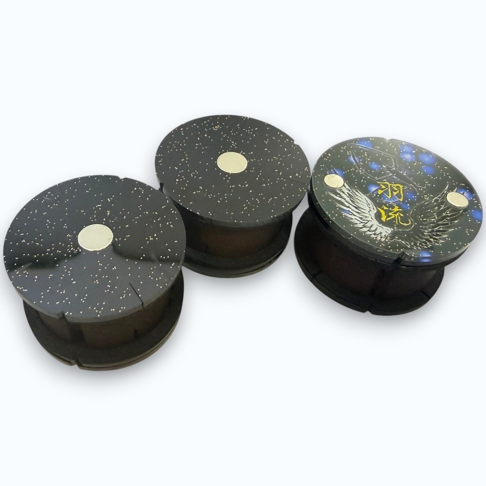 中壢紅海釣具【Mustad】羽流迷你圓馬卡龍(三色組) 羽流二代 磁吸阿波馬卡龍-金蛇限定版-細節圖5