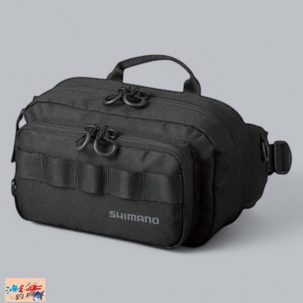 紅海釣具企業社【SHIMANO】BW-021T 腰包 黑色/ 黑色迷彩 路亞包 釣魚腰包 多功能收納-細節圖2