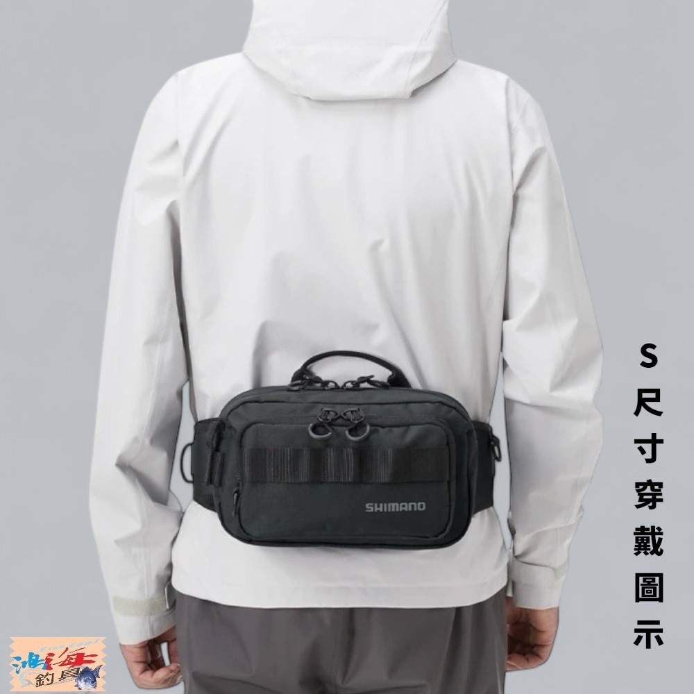 紅海釣具企業社【SHIMANO】BW-021T 腰包 黑色/ 黑色迷彩 路亞包 釣魚腰包 多功能收納-細節圖4