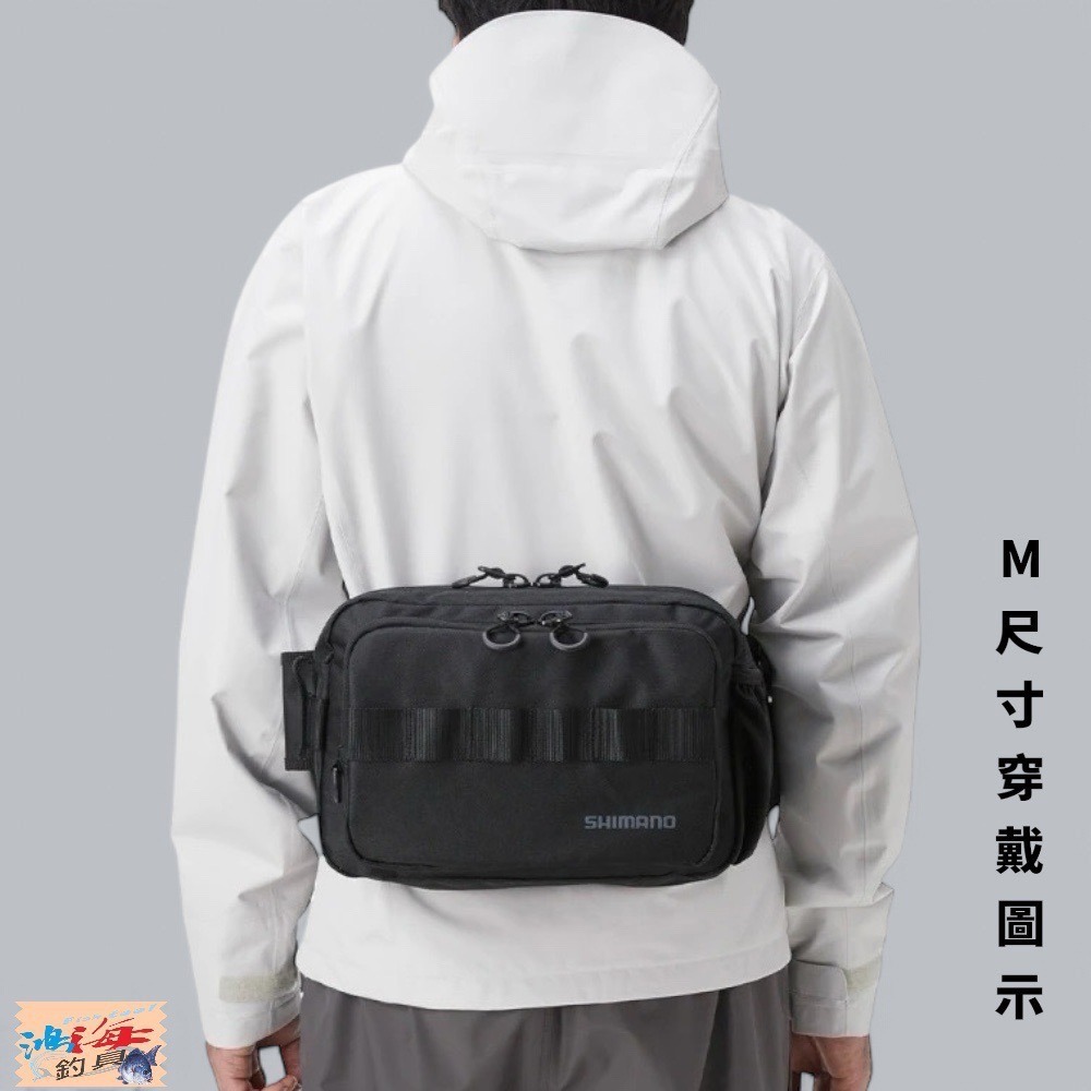 紅海釣具企業社【SHIMANO】BW-021T 腰包 黑色/ 黑色迷彩 路亞包 釣魚腰包 多功能收納-細節圖5