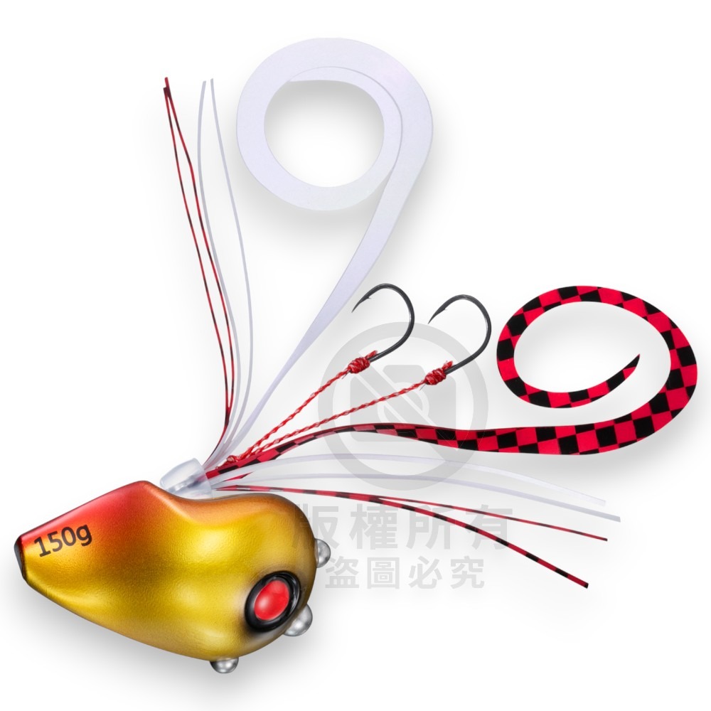 中壢紅海釣具【DAIWA】KOHGA CURRENT BREAKER TRINITY β 游動丸+飄帶附鉤-細節圖8