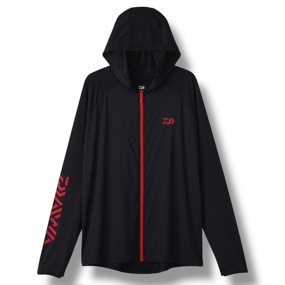 紅海釣具企業社【DAIWA】DE-6125 ICEDRY® 黑色全拉鍊連帽防曬釣魚長袖  [25年款] 速乾-規格圖7