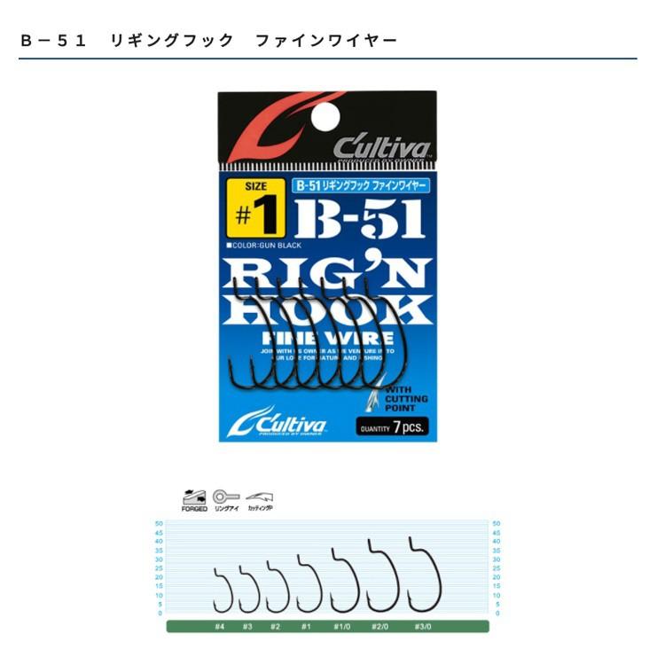 (紅海釣具企業社 )《OWNER》C.ultiva B-51 迷你曲柄鉤 根魚鉤 軟蟲鉤 路亞鈎 魚鉤-細節圖2