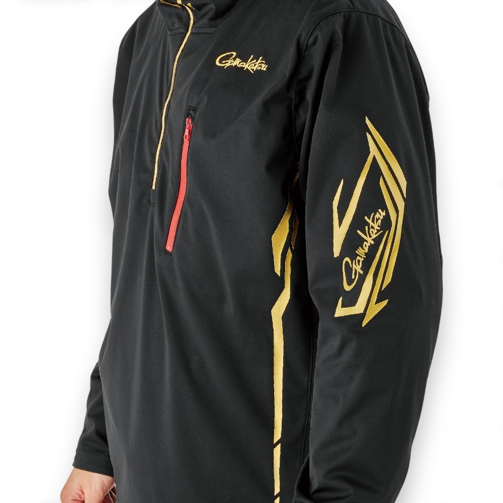 中壢紅海釣具【gamakatsu】 GM-3794 半拉鍊長袖釣魚衫 (25年秋冬款)-細節圖8