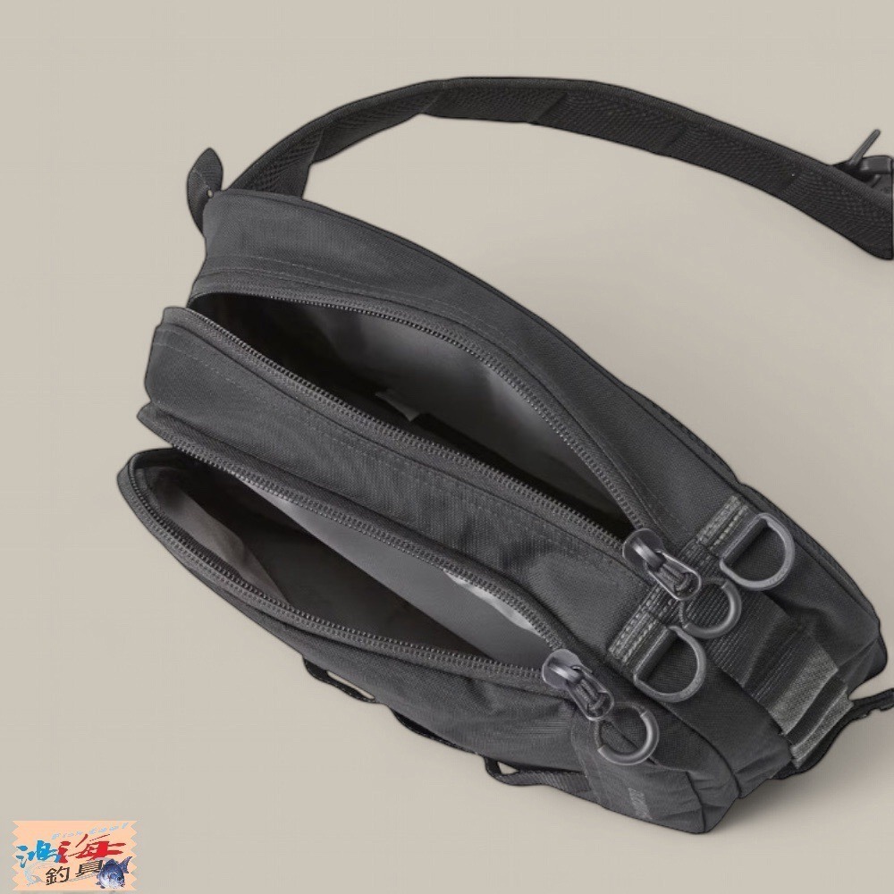 中壢鴻海釣具【SHIMANO】BS-025T 單肩斜背包 後背包 路亞包 肩背包 休閒背包 大容量收納 雙開設計 漁具包-細節圖6