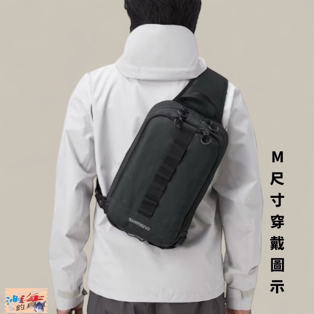 中壢鴻海釣具【SHIMANO】BS-025T 單肩斜背包 後背包 路亞包 肩背包 休閒背包 大容量收納 雙開設計 漁具包-細節圖8