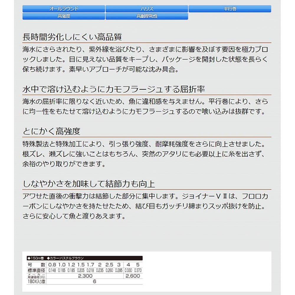 紅海釣具企業社  日本島內線【DiaFishing】VⅡ VII 卡夢線 50M 碳素線 碳纖線 子線 磯釣-細節圖4