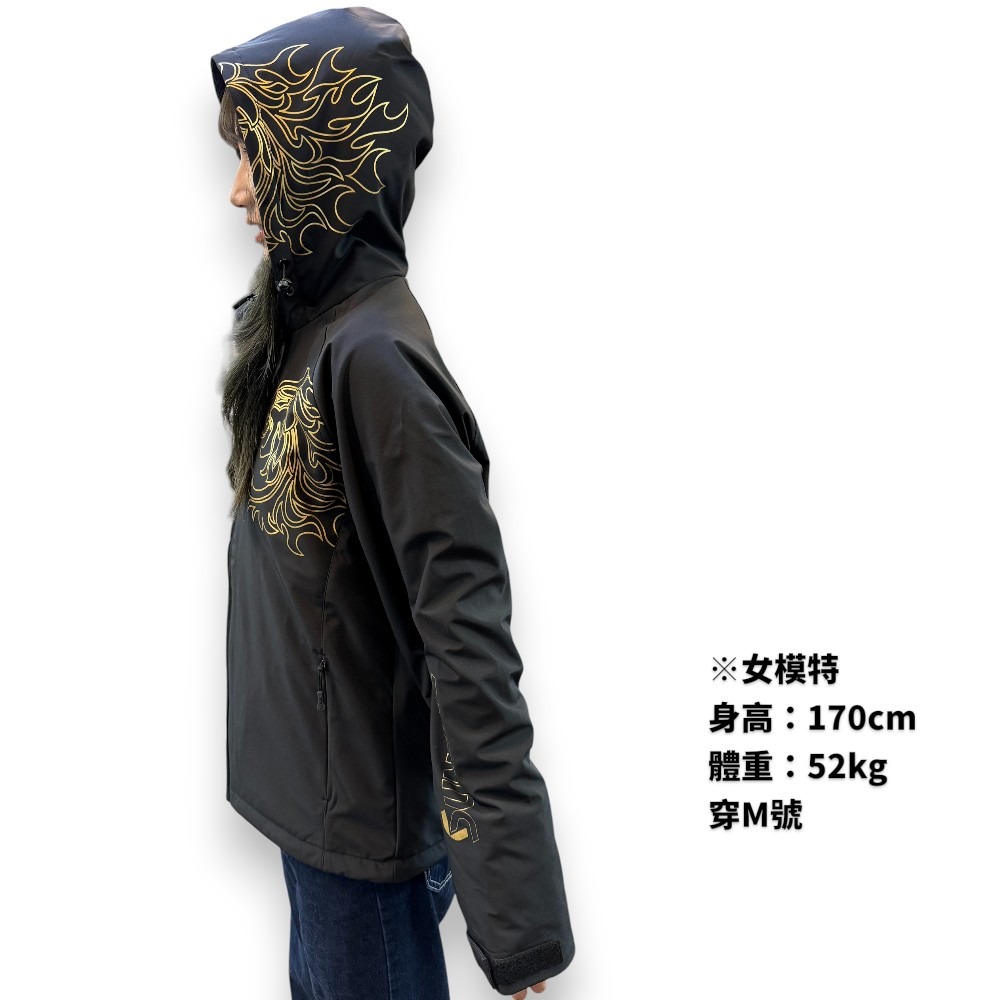 中壢紅海釣具【SUNLINE】SUW-02501 黑色獅頭輕量防風外套 (25年秋冬款)-細節圖3