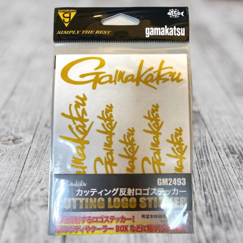 (鴻海釣具企業社)《gamakatsu》GM-2493 標誌貼紙 金色貼紙