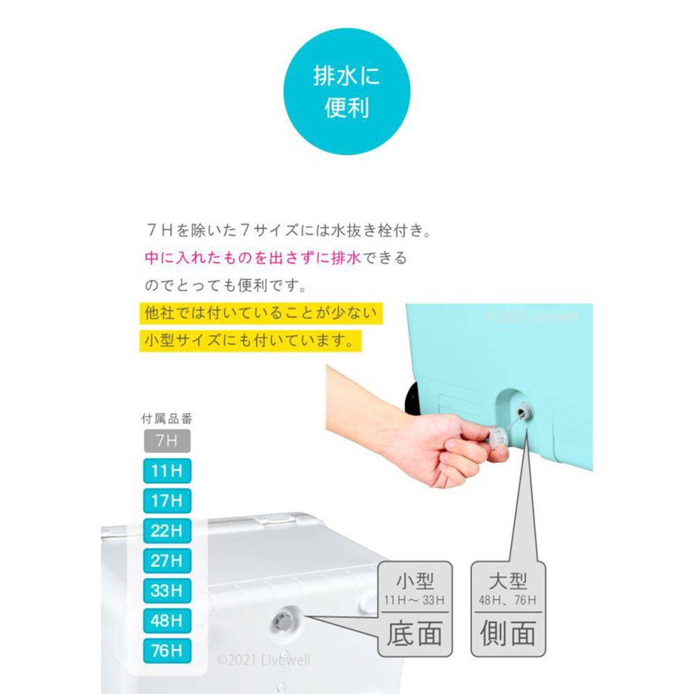 中壢鴻海釣具【SHINWA】伸和 HOLIDAY CBX-22L 冰箱  硬式冰箱 保冷冰桶 釣魚冰箱 露營(日本製)-細節圖9